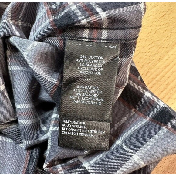 New Harley Davidson 120th Anniversary Plaid Button Up Shirt Grey Men’s Size LARG - Picture 4 of 9